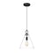 Z-Lite Harper 1 Light Pendant, Matte Black & Clear 3034P11-MB - alternate 8